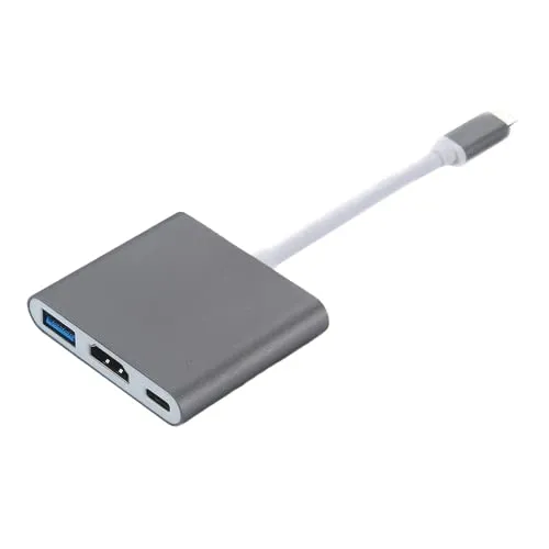 INF USB C auf HDMI Adapter, Type C auf HDMI Multiport Adapter, 3 in 1 USB C Hub mit 4K HDMI, USB 3.0, USB C