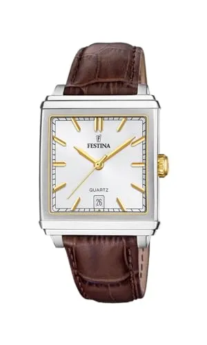 Festina Casual Watch F20681/4 - Stilvolle Armbanduhr - Armbanduhren für Herren mit 50m Wasserdichtigkeit, stilvollem Edelstahlgehäuse und hochwertigem Lederarmband für den perfekten Look.