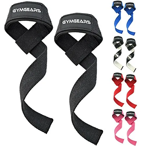 GYMGEARS Profi Zughilfen [Gepolstert] 60 cm für Krafttraining, Bodybuilding & Fitness - Für Frauen & Männer geeignet