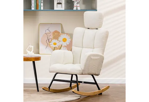 COMHOMA Schaukelstuhl mit Armlehnen