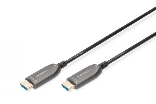 DIGITUS HDMI AOC Hybrid Glasfaserkabel - HDMI 2.1-30m, 8K 60Hz, UHD-II mit Ethernet-Kanal und HDR, langlebig und flexibel für optimale Bildqualität