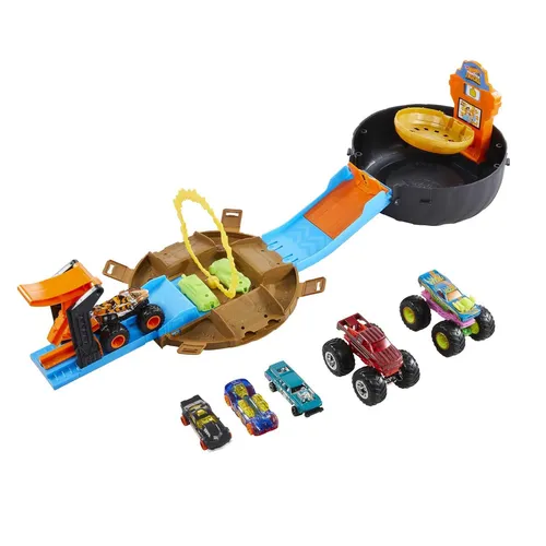 Hot Wheels Monster Trucks Stunt-Reifen Spielset HHY74 3 Trucks 1:64