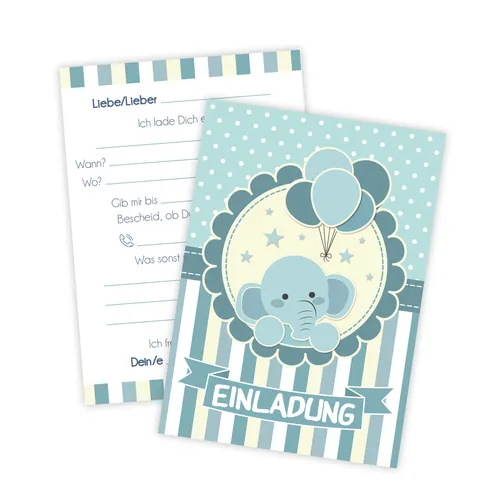 Einladungskarten I dv_174 I DIN A6 I Einladung Set Kinder-Geburtstag Baby 15