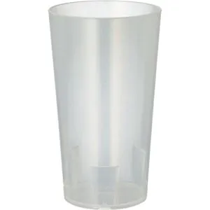 Papstar Trinkbecher 85194, transparent, PP, 0,2 l, Kunststoff, Mehrweg, unzerbrechlich, 10 Stück
