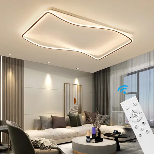 Eurotondisplay LED Deckenleuchte mit Fernbedienung - Moderne Deckenleuchte mit einstellbarer Lichtfarbe und Helligkeit, Energieeffizienzklasse A, ideal für individuelle Lichtgestaltung im Wohnraum.