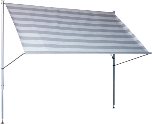 Angerer Klemmmarkise Premium Streifen hellgrau 400 cm von Angerer