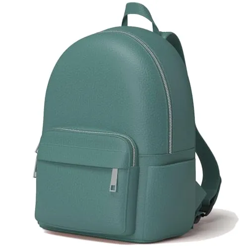 KMISSO Damen Rucksack aus veganem Leder – Vielseitig & Praktisch in Grün - Damen-Rucksackhandtaschen aus hochwertigem Kunstleder mit geräumigem Hauptfach und verstellbaren Schultergurten für hohen Tragekomfort – ideal für Arbeit, Freizeit und Reisen.