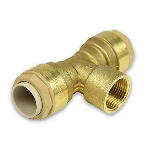 Messing Steckfitting für Kupferrohr T-Stück mit Innengewinde [28mm - 1'' - 28mm]