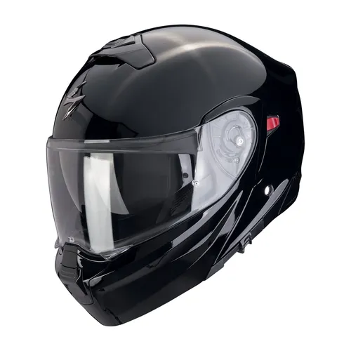 Scorpion EXO-930 EVO Klapphelm - Modular, Schwarz - XL - Motorradhelm mit abnehmbarem Kinnteil für vielseitige Nutzung, ECE-zertifiziert für maximale Sicherheit und Pinlock Maxvision für 100% beschlagfreie Sicht.