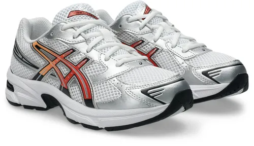 Asics GEL-1130 GS Sneaker in Weiß (Gr. 36 EU) - Sportlicher Sneaker in Weiß und Rot, ideal für aktive Kids. Mit atmungsaktivem Obermaterial und hoher Dämpfung für perfekten Tragekomfort.