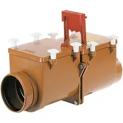 DALLMER Rückstauverschluss Stausafe RS, DN 100 - Sanitärinstallation mit zwei automatisch wirkenden Rückstauklappen aus Edelstahl und wartungsfreundlichem Gehäuse aus schlagfestem ABS-Kunststoff. Ideal für fäkalienfreies Abwasser.