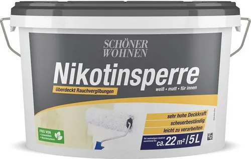 Schöner Wohnen Nikotinsperre Weiß, Matt 5 L