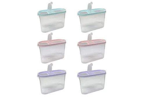 HAC24 Vorratsdose Schüttdose Aufbewahrungsdose, 6x 1,4L - Vorratsdosen aus Kunststoff mit Deckel, ideal zur Aufbewahrung von Zucker, Salz, Mehl und mehr - für eine organisierte und griffbereite Küche.