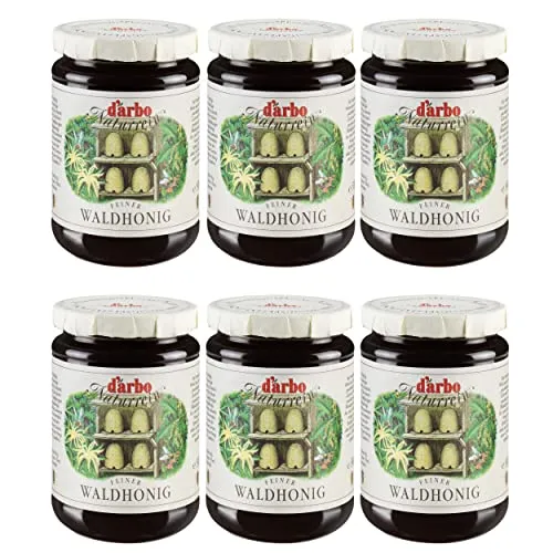 Food-United WALD- und BLÜTEN-HONIG naturbelassen 6x 500g - Brotaufstriche, 100% naturbelassener Honig aus Blüten-Nektar von DARBO, ideal für ein süßes Frühstück oder zum Verfeinern von Tee.