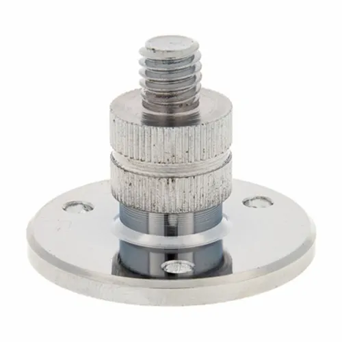 Adam Hall Stands D 921 - Schwanenhals Montagegrundplatte, verchromt aus Stahl für Mikrofon-Schwanenhälse, ideal für professionelle Anwendungen