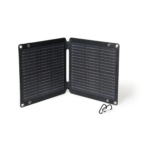 BERGER 2GO Solarpanel | Faltbares Solar Panel mit USB-A & USB-C | Solar Ladegerät für Smartphone & Tablet | IP65 | Outdoor Camping Zubehör (14 W)