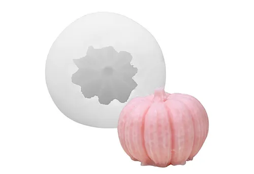 DistrEbution Silikonform Kürbis – Flexible Kürbisform für DIY Herbstkerzen