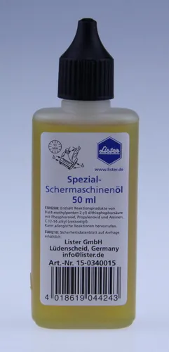 Lister Schermaschinenöl 50 ML Öl für Schermaschinen Pferdeschermaschinen