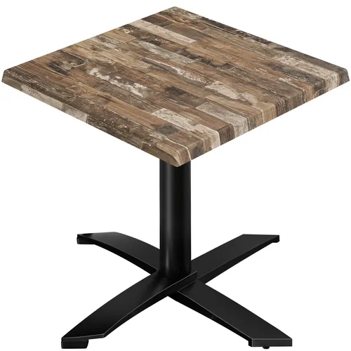WTG Bistro Außen Tisch 60x60 cm | Vintage Old Schwarz - Klassischer Bistro Außen Tisch aus hochwertigem Holz, wetterbeständig und mit edler Optik. Ideal für Gastronomien und Terrassen, bietet Platz für bis zu 6 Personen.