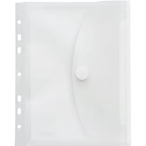 Umschlag mit Dehnfalte und Abheftrandd, A5, Öffnung lange Seite, transluzent