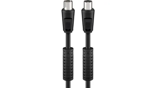 Kabel antenowy (80 dB), filtr ferrytowy, podwójne ekranowanie - Długość kabla 5