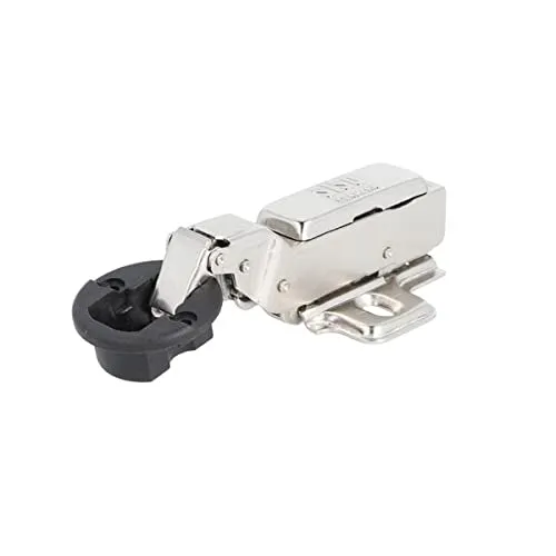 Gedotec Glastür-Scharnier Eckanschlag für Glastüren SOFTSTAR | 1 Stück Türscharnier mit eingebautem Softclose | Möbelscharnier mit Montageplatte verchromt | Scharniere für Glas-Vitrine - Türdämpfer