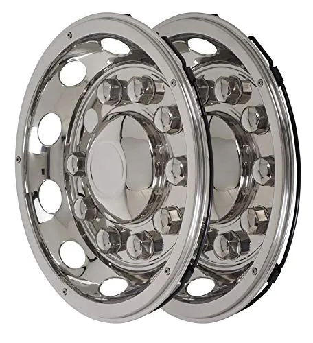 Stück Universelle Radzierblende 22,5 Zoll mit aufgesetzten Radmutterkappen - gerade - Hinterachse für LKW. 2