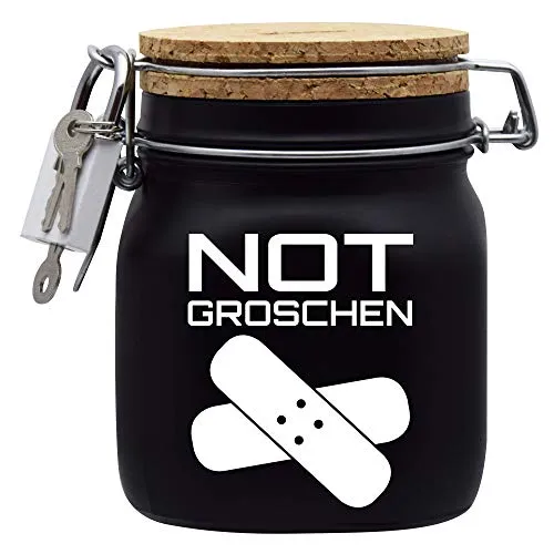 Spardose Notgroschen Geld Geschenk Idee Schwarz M