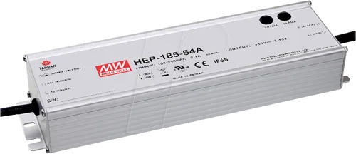 MW HEP-185-12A - Leistungsstarker LED-Trafo für vielseitige Anwendungen - Treiber mit festen Anschlussleitungen, 185 W 12 V/13 A, IP65, ideal für zuverlässige LED-Beleuchtung mit umfassendem Schutz gegen Überlast und Kurzschluss.