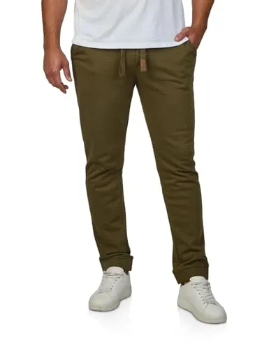 riverso Jogginghose Herren lang RIVKasper - Bequeme Sporthose in Ivy Green - Sport – Jogginghose für Herren im Regular Fit, ideal für Freizeit und Sport. Aus hochwertigem Baumwoll-Mischgewebe für hohen Tragekomfort und Pflegeleichtigkeit. Elastischer Bund mit Tunnelzug für perfekten Sitz.
