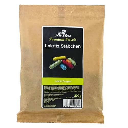 Rexim Lakritz Stäbchen, Dragees, 200 g 13,45 EUR/kg