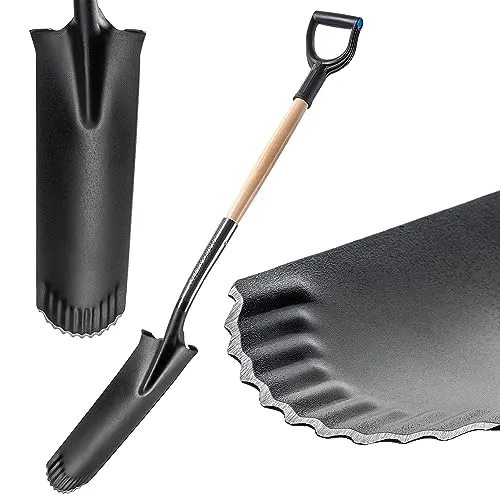 KADAX Drainierspaten mit D-Griff - Gartenspaten mit ergonomischem D-Griff und leichtem Design, ideal für Drainagearbeiten und das Anlegen von Entwässerungsgräben.