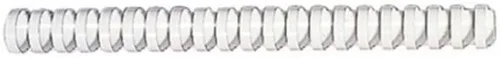 Plastik-Binderücken für 340 Blatt (38mm) weiß Fellowes US-Teilung = 21 Ringe 1553412-WE