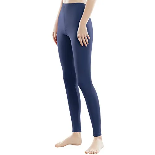 Libella Damen Lange Leggings bunt mit Hohe Taille Slim Fit Fitnesshose Sport aus Baumwolle 4108 Marineblau XL
