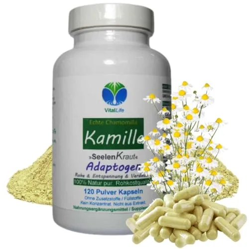 Echte KAMILLE Chamomilla Kamillenblüten 120 Kapseln