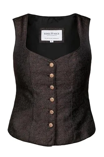 Edelnice Trachtenmode Dorothea Mieder Korsage - Trachtenmieder für Damen, elegantes Ranken- und Blattmuster, ideal für festliche Anlässe und kombiniert sich perfekt mit Rock oder Lederhose.
