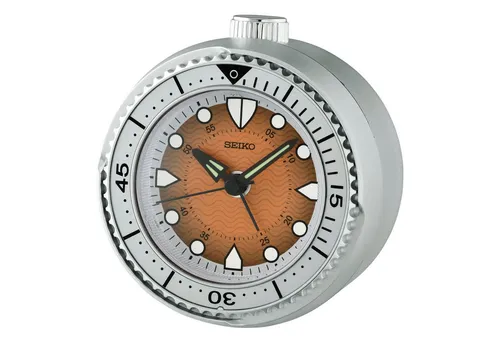 Seiko QHE207T Quarz-Wecker mit Schlummerfunktion - Standfester Wecker mit gut ablesbarem Zifferblatt und leise tickendem Sekundenzeiger. Ideal für einen entspannten Start in den Tag, inklusive Piep-Alarm und Zifferblattbeleuchtung.