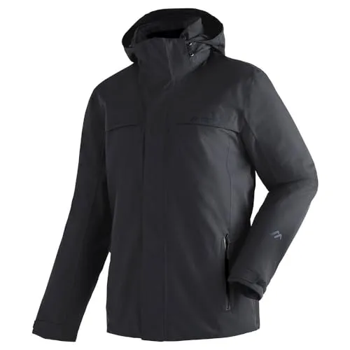 Maier Sports Peyor Men black/graphite (M19003) 60 - Funktionsjacke für Herren, atmungsaktiv, wasserdicht und winddicht dank mTEX 10.000, ideal für kalte Outdoor-Abenteuer mit innovativer mTHERM Wattierung für hohen Wärmerückhalt.