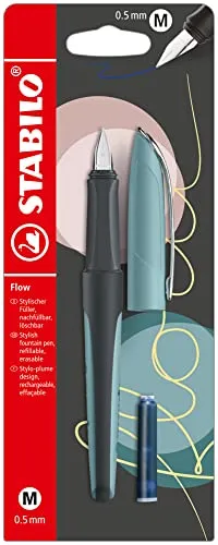 STABILO - Füller - Flow MODERN OFFICE in pastelltürkis - Einzelstift - inklusive Patrone