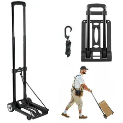 VEVOR Klappbare Sackkarre - 50 kg Tragkraft - Sonstige Reinigungsgeräte - Platzsparendes Design und flexible Handhabung, ideal für Flughafen, Reisemöbel und Umzüge. Robuste Konstruktion aus legiertem Stahl.