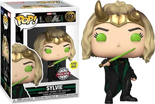 Funko Pop Marvel Loki Sylvie Glow Figur - Sammlerstück aus der Marvel-Serie, das im Dunkeln leuchtet. Ideal für Fans und zur Präsentation in Ihrer Sammlung.