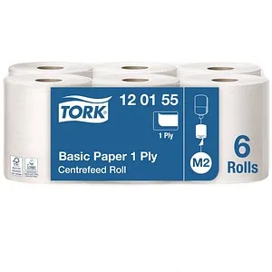 Tork 120155 M2 Putztuchrolle, 1-lagig - Diverse T - Saugfähige und reißfeste 1-lagige Putztuchrolle (20cm x 300m), ideal zum Reinigen und Aufnehmen von Schmutz, perfekt für Tork Wischtuchhalter M2-System.