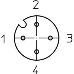 Sensor-/aktor-einbausteckverbinder M12 Stecker, Einbau 0.50 M Polzahl Sensoren: 4 1 St - Lutronic 1231