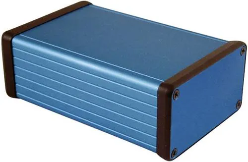 1455K1201BU Profilgehäuse - Gehäuse Bausätze, ideal für Tisch- und Handmontage, bietet sichere Halterung für Leiterplatten durch verschraubte Gehäuseteile.