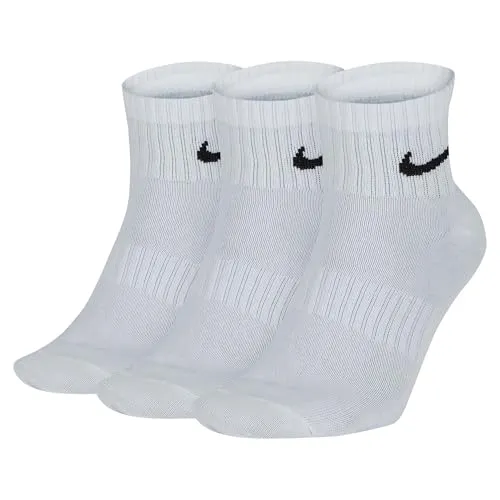 Produktbild Nike U Nk Everyday Ltwt Ankle 3Pr Socken, Unisex (1 Stück), Weiß / Schwarz, L