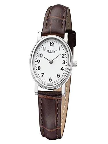 Regent Quarzuhr F-1305 - Elegante Armbanduhr mit braunem Armband, ideal für stilbewusste Träger und vielseitig kombinierbar.