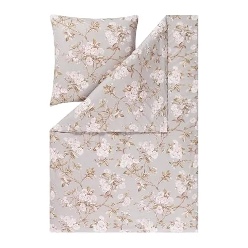 Estella Mako Jersey Bettwäsche Frida 155x220 in silber von ESTELLA