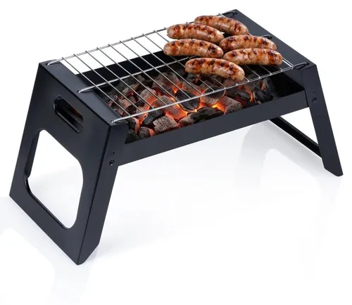 Tragbarer Holzkohlegrill, faltbar, robust und kompakt