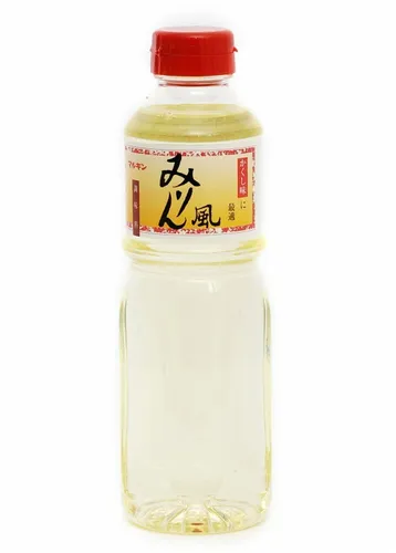 Mirin japanischer süßer Reiswein 500ml - Marukin - Essig, ideal zum Verfeinern von Gerichten mit authentischem japanischem Geschmack, perfekt für Sushi und marinierte Speisen.