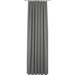 Adam Vorhang Uni Collection light (1 St), Kräuselband, blickdicht, aus 100% Bio-Baumwolle grau 145 cm x 245 cm
